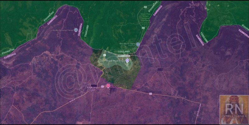 1 mapa - 🇹🇭🇰🇭 Válka: Thajské vojenské jednotky překročily hranice do Kambodže a ob...