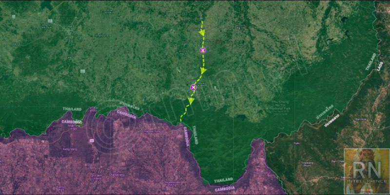 1 mapa - 🇹🇭🇰🇭 Válka: Thajské vojenské jednotky překročily hranice do Kambodže a ob...