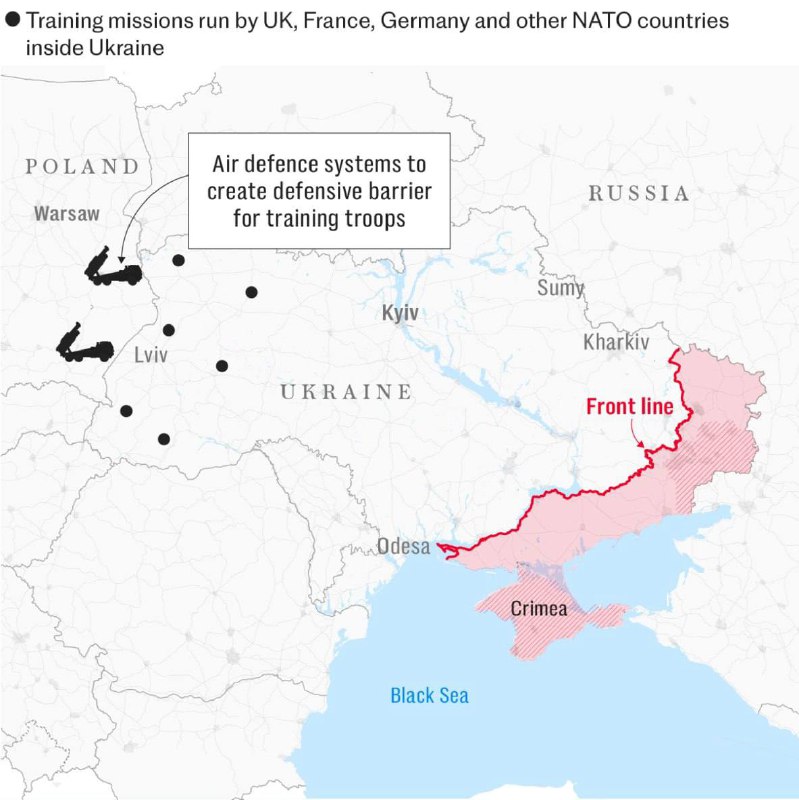 ⚡️3 scénáře rozmístění britských jednotek na Ukrajině - The Telegraph1) Britští vojác...