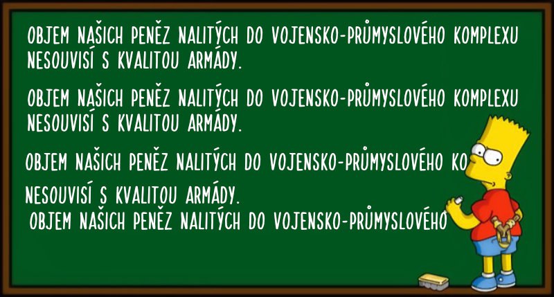 A kdybych to napsala na plná ústa, tak by to bylo asi takhle: "Objem peněz  nalitých do voj...