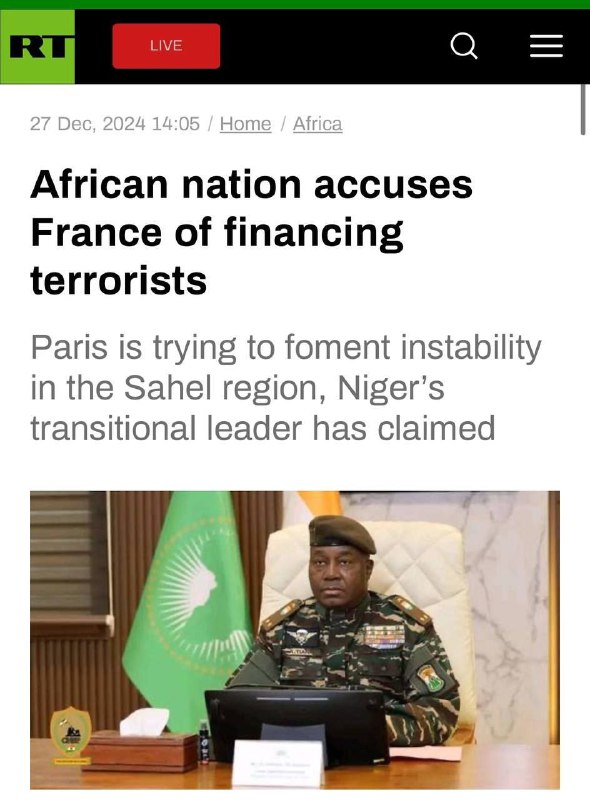 ❗️Africký národ obviňuje Francii z financování teroristů❗️Paříž se snaží podníti...