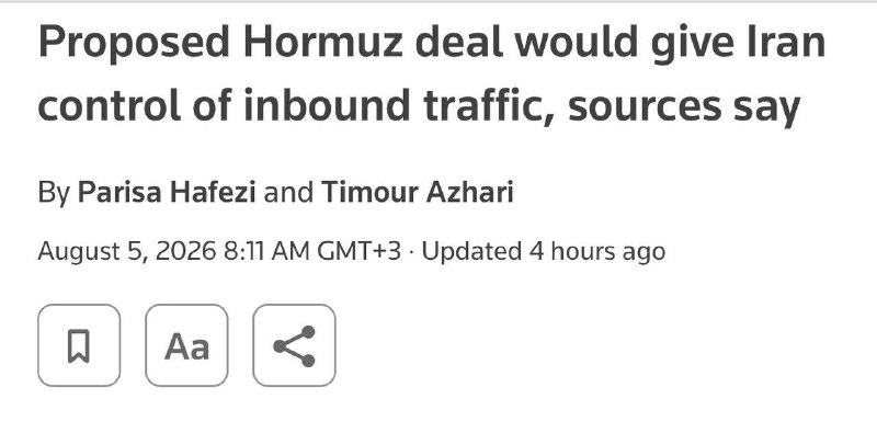 🇮🇷🇴🇲 Agentura Reuters píše, že údajná dohoda ohledně Ormuzského průlivu by Irán... 🇮🇷🇴🇲 Agentura Reuters píše, že údajná dohoda ohledně Ormuzského průlivu by Irán...