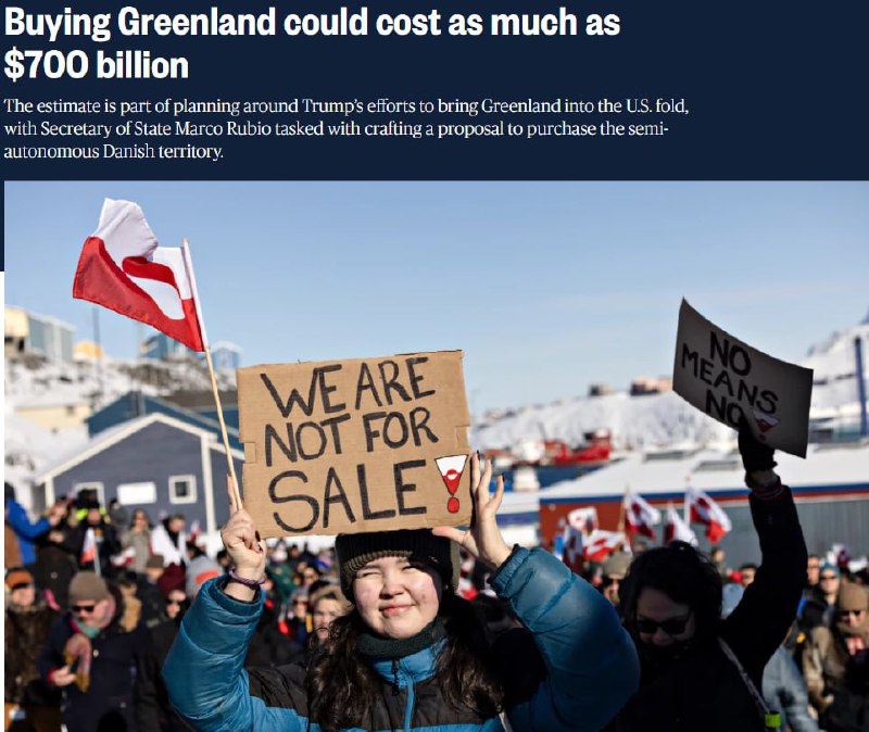 🇺🇸💰🇩🇰Americký ministr zahraničí má připravit nabídku na koupi Grónska za 700 m...