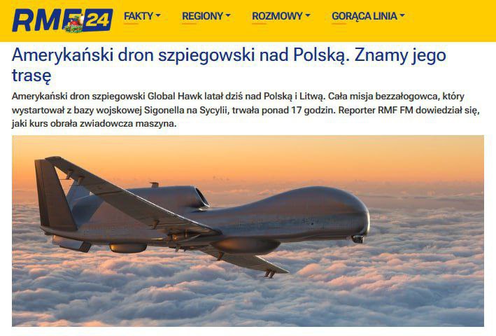🐦‍⬛️🇷🇺🇧🇾🇱🇹🇺🇸Americký průzkumný dron Global Hawk spatřen poblí?...