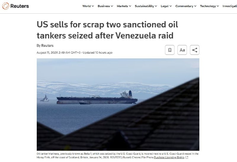 🇷🇺🇺🇸 Američtí piráti, kteří zajali ruské tankery, se rozhodli je prodat na šrot.A... 🇷🇺🇺🇸 Američtí piráti, kteří zajali ruské tankery, se rozhodli je prodat na šrot.A...