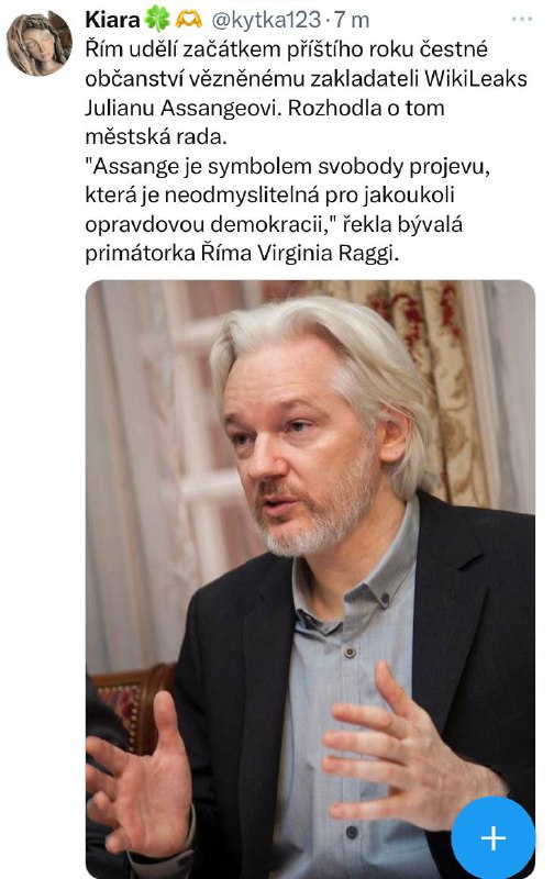 Assange je od roku 2019 ve vazbě ve věznici Belmarsh v Londýně, kde čeká na soudní rozhodnut?...