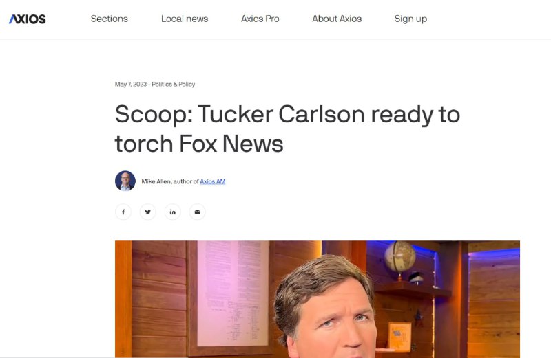 Axios: Tucker Carlson se „připravuje na válku“ s Fox NewsTelevizní moderátor Tucker Carlson ...
