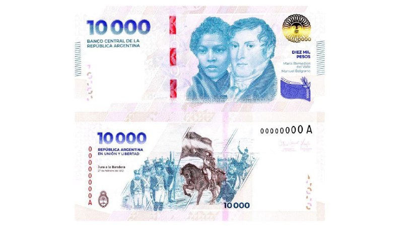 🆘🆘🇦🇷 Bankovka v hodnotě 10 000 peso vstupuje do oběhu v Argentině - Občané jsou nuc...