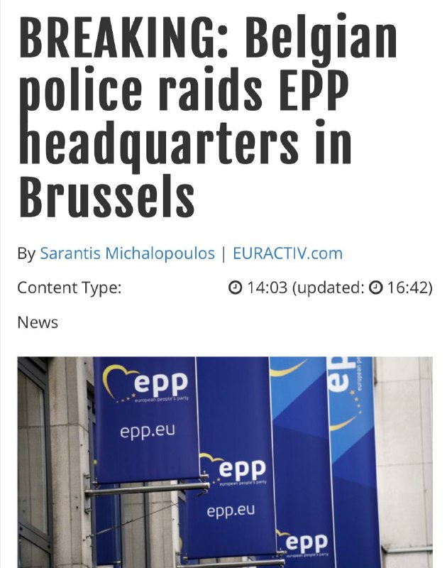 ????Belgick&aacute; policie prov&aacute;d&iacute; domovn&iacute; prohl&iacute;dky v s&iacute;dle Evropsk&eacute; lidov&eacute; strany - ...