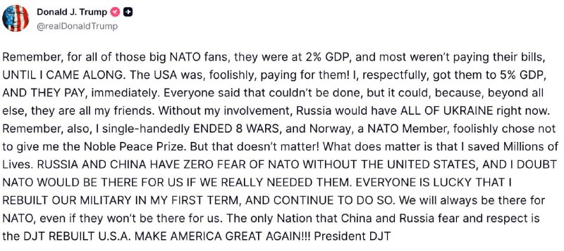 🇺🇸🇺🇦🇷🇺 Bez mého zásahu by Rusko nyní ovládalo celou Ukrajinu, – Trump🤦‍...