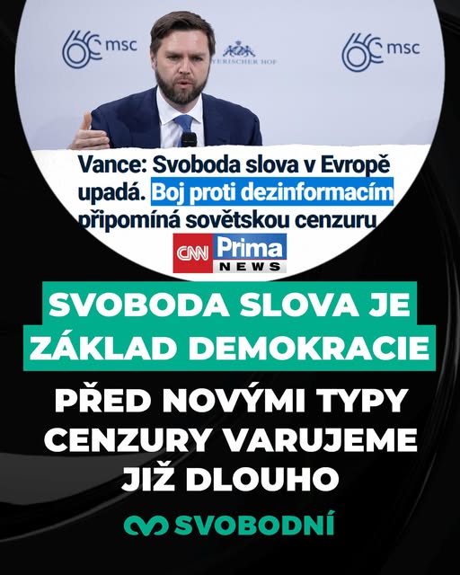 Bez svobody slova nelze chránit ani svobody jiné, protože nemůže probíhat férová demokratick...
