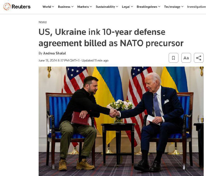 🇺🇸🇺🇦 Biden a Zelenskij podepsali desetiletou bezpečnostní dohodu mezi Spojenými stát...