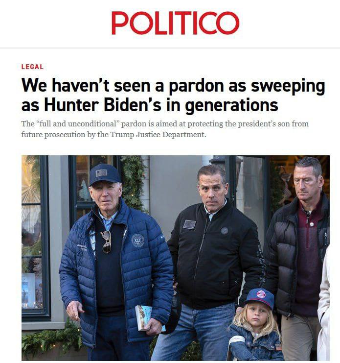 ‼️🇺🇸Biden omilostnil svého syna Huntera, ačkoliv dříve slíbil, že tak neučiní▪?...