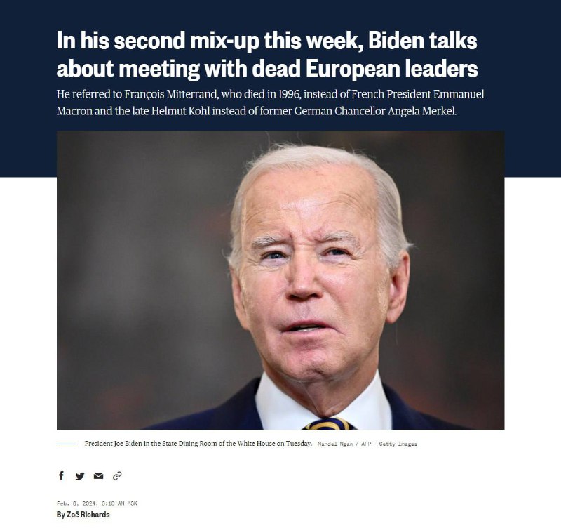 Biden opět odešel do posmrtného života. Uvedl, že mluvil s Helmutem Kohlem v roce 2021. Kohl ze...
