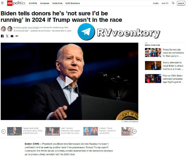 Biden se uchází o druhé funkční období kvůli Trumpovi▪️Joe Biden přiznal, že by nekandi...