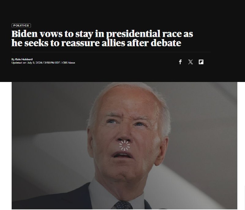 Biden ujistil své spojence, že nemá v úmyslu po neúspěšné debatě vypadnout z prezidentskéh...