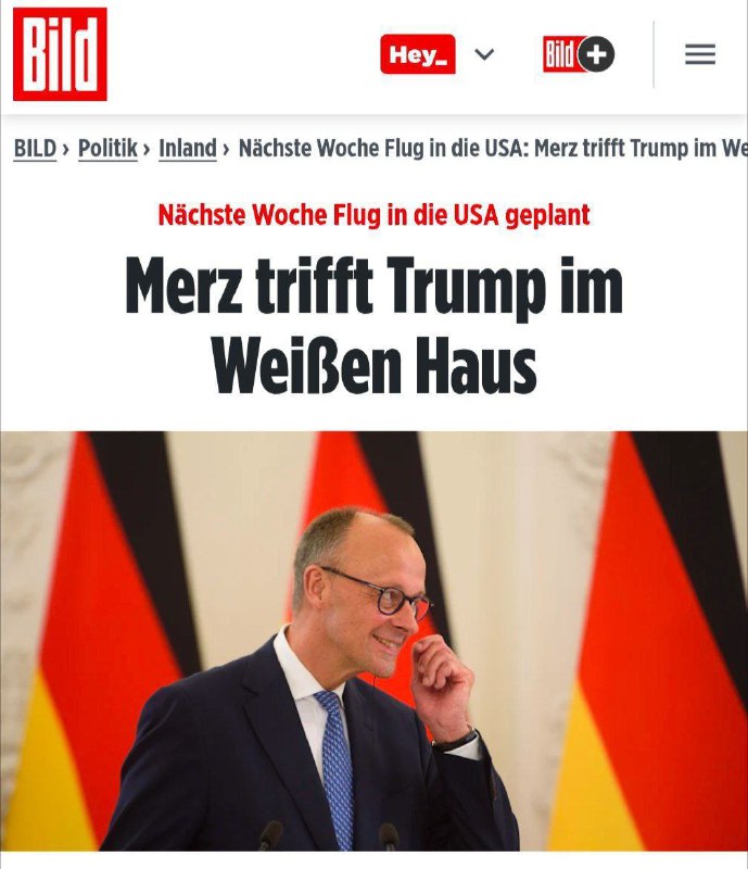 ⚡️ 🇩🇪 Bild: Německý kancléř Merz má v úmyslu hrát mezi evropskými lídry vedoucí ...