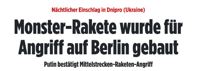 🇩🇪BILD — Putinova monstrózní raketa byla postavena k útoku na Berlín.🐻Čeho se všich...