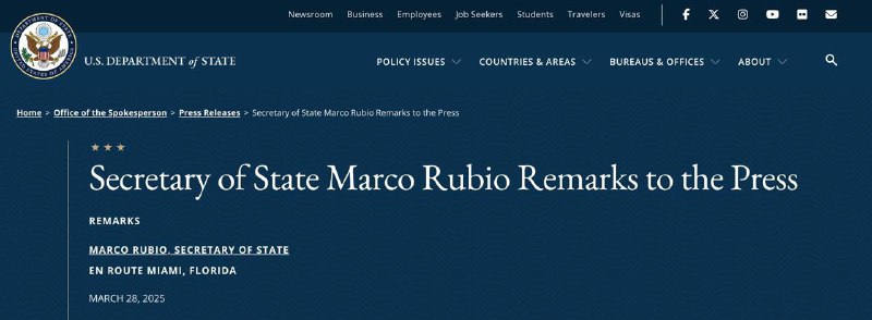 🇺🇸 Bílý dům ustoupil od slibu, že ukončí válku do 100 dnůRubio odmítl uvést časový...