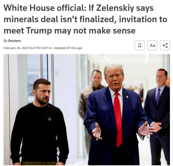 Bílý dům zpochybňuje rozumnost pozvání Zelenského na Trumpovu schůzku - ReutersDůvodem je, ...