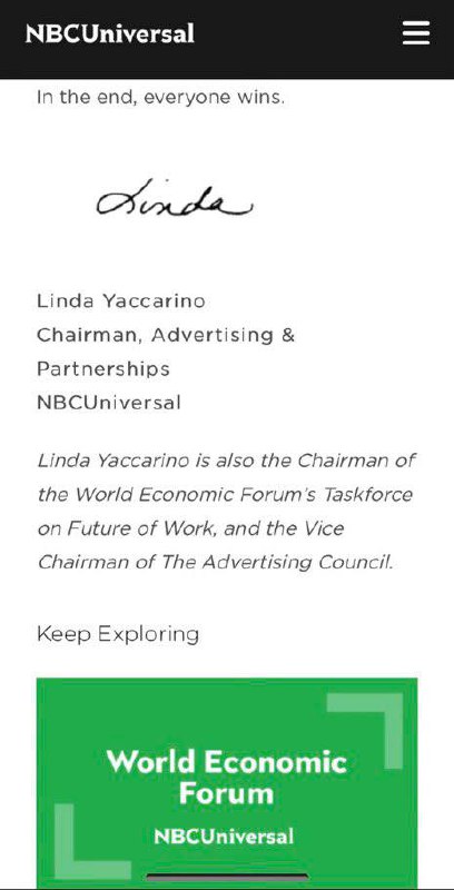 BREAKING: Nová generální ředitelka Twitteru Linda Yaccarino je v současnosti výkonnou předsed...