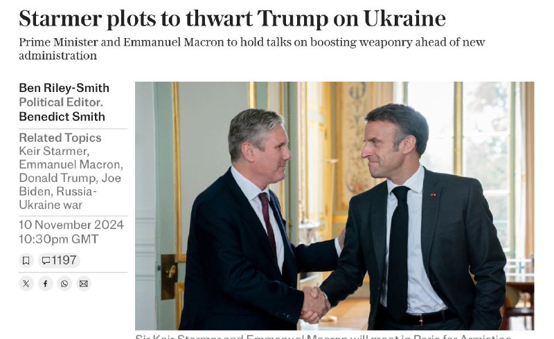 🇬🇧🇫🇷⚔️🇺🇸Británie a Francie chtějí narušit Trumpův „mírový plán“ a ...