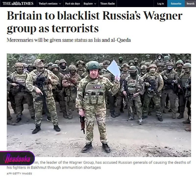 Británie chce uznat PMC Wagner jako teroristickou organizaci - Londýn také hodlá uvalit na spole...