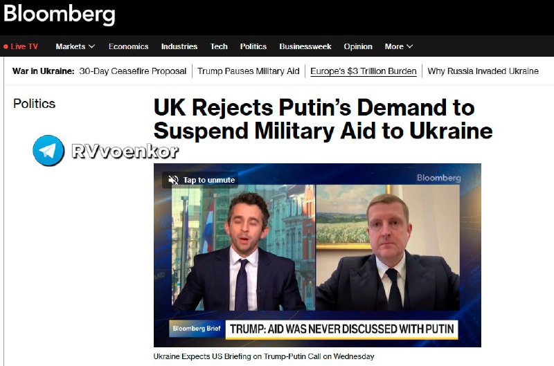 ‼️🇬🇧🇷🇺 Británie odmítá Putinovy ​​požadavky na zastavení dodávek zbraní n...