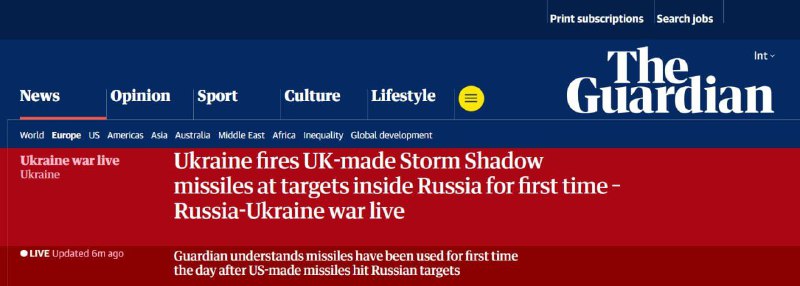 Británie odmítla komentovat kyjevské raketové útoky Storm Shadow na ruské území — The Guar...