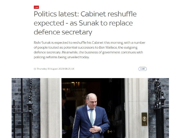 Britský ministr obrany Ben Wallace rezignuje, uvádí Sky News„To je ono, chlapi! Bylo pro m?...