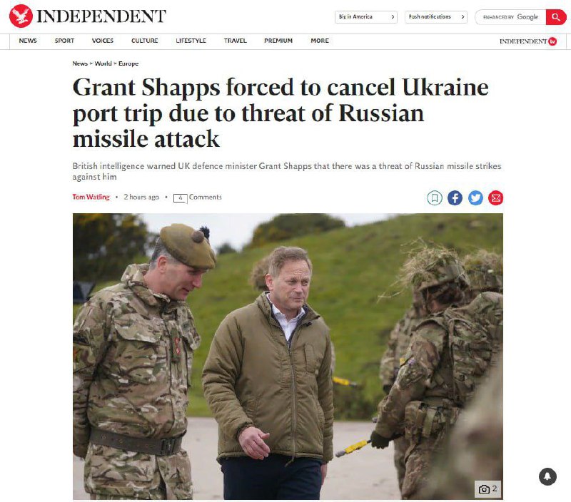 Britský ministr obrany se Ruska bál a odmítl jet do OděsyPodle The Independent Grant Shapps svou...