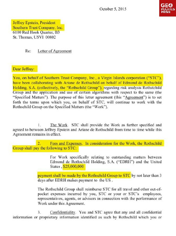 🚨 Byla odhalena Epsteinova smlouva s firmou Rothschild v hodnotě 25 milionů dolarůNové dokume... 🚨 Byla odhalena Epsteinova smlouva s firmou Rothschild v hodnotě 25 milionů dolarůNové dokume...