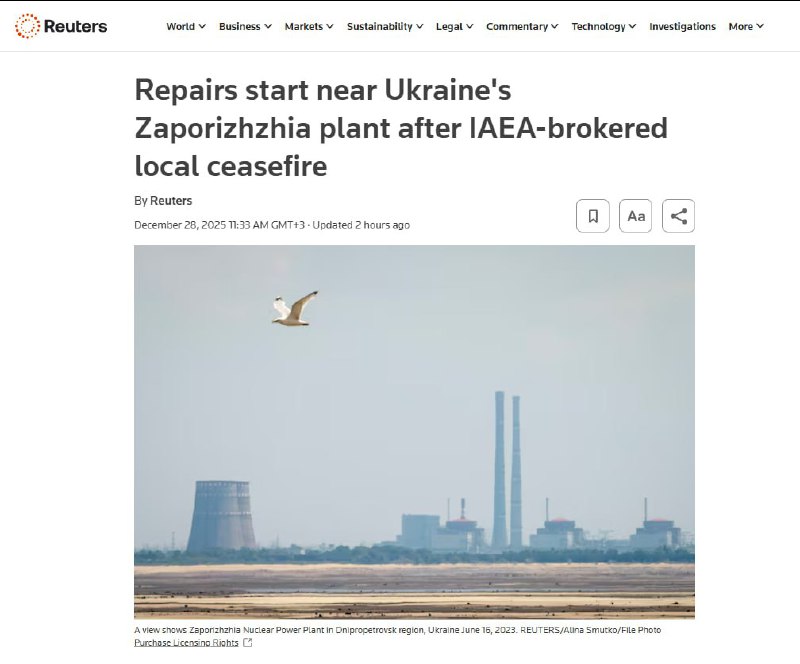 ‼️🇷🇺🇺🇦 Bylo oznámeno příměří mezi Ukrajinou a Ruskem v Záporožské jaderné ... ‼️🇷🇺🇺🇦 Bylo oznámeno příměří mezi Ukrajinou a Ruskem v Záporožské jaderné ...