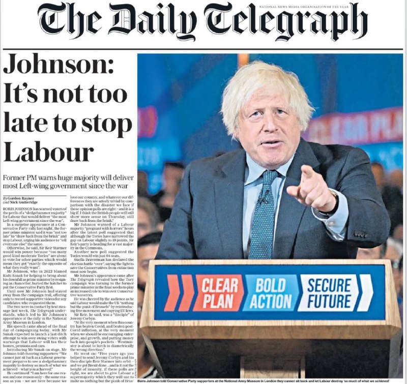 🔥 Bývalý britský premiér Boris Johnson se vrátil na obálky místních bulvárních plátků...