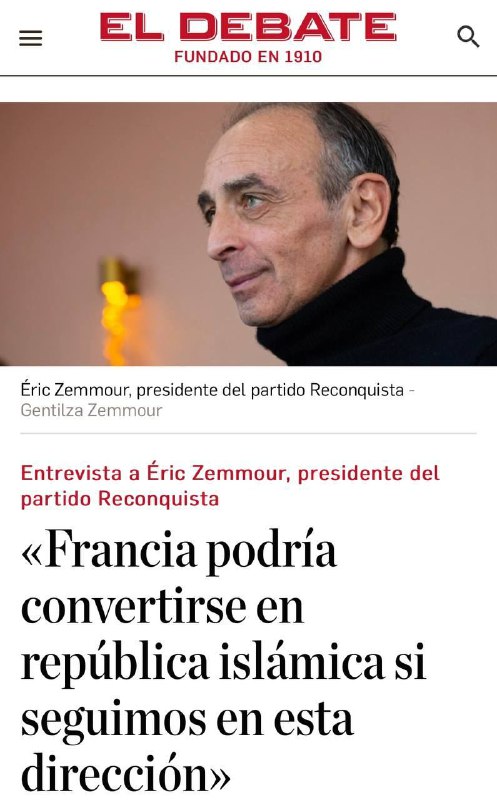 🇫🇷Bývalý kandidát na funkci francouzského prezidenta Éric Zemmour, předseda krajně prav...