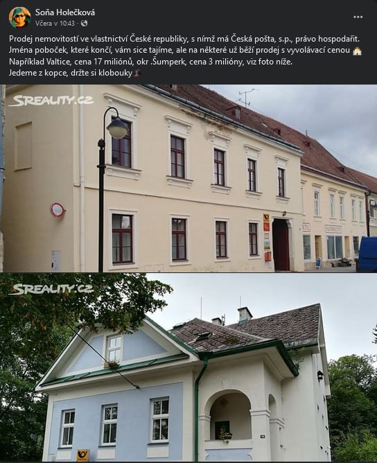 👀Ček&aacute; po&scaron;ta již začala prod&aacute;vat svoje pobočky? Zaj&iacute;mav&eacute;&hellip;Uživatel&eacute; soci&aacute;ln&iacute;ch s&iacute;t?...