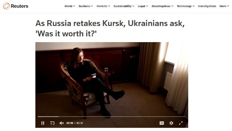 ‼️🇷🇺🇺🇦 Cena ukrajinské invaze do Ruska byla příliš vysoká - Reuters▪️Tento ...
