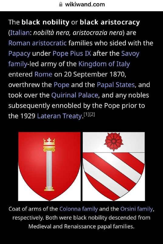 Černá šlechtaČerná šlechta neboli černá aristokracie jsou římské aristokratické rody, kt...