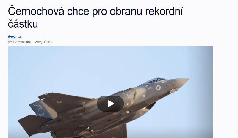 Černochová chce pro obranu rekordní částku.Ministryně obrany Jana Černochová chce příští...