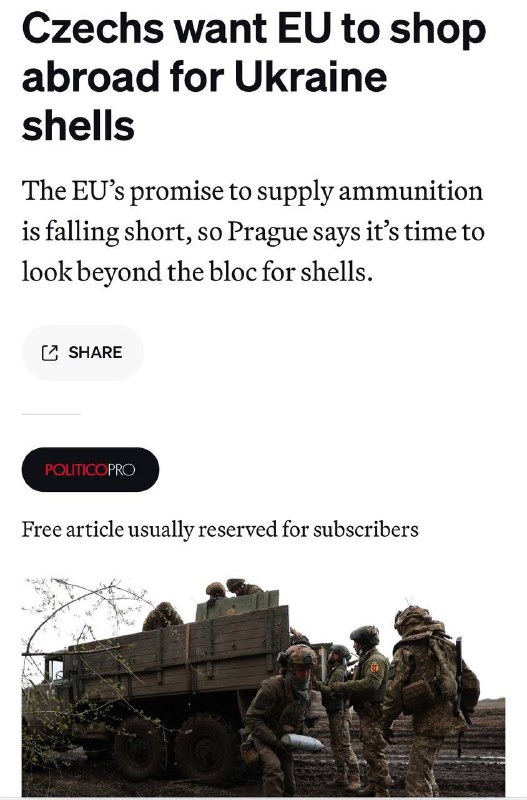 ---Česká republika navrhuje nákup granátů pro Ukrajinu mimo Evropu, - PoliticoProhlášení byl...