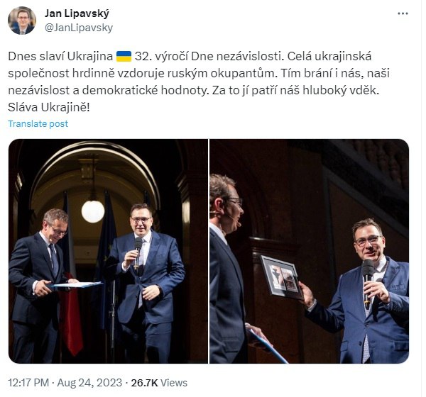 ❗️🇺🇦🇨🇿České ministerstvo zahraničí pod vedením piráta Lipavského má asi ten ...