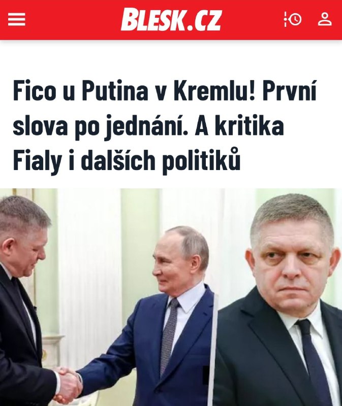 🤡 České politiky rozlítilo setkání Fica s Putinem. Pořádně kvičí!Sledujte @neCT24&n...