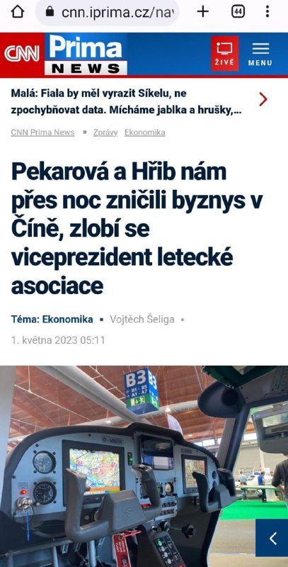 🇨🇿 ČESKO:  "Český letecký průmysl v oblasti malých a sportovních letadel patří k...