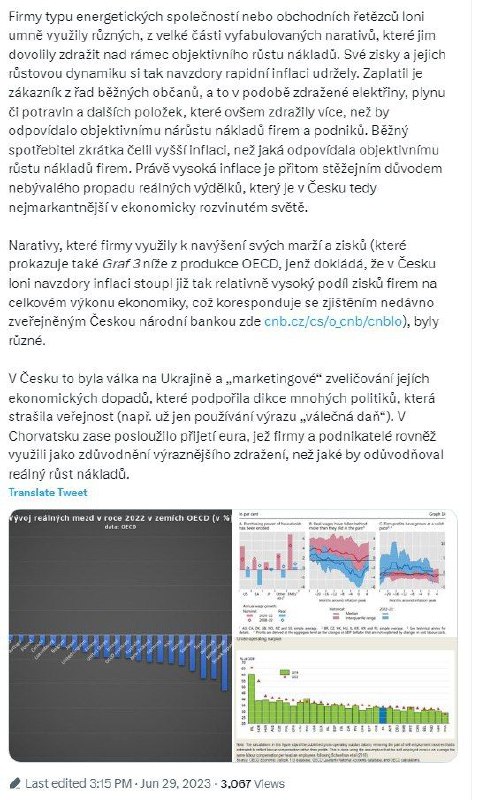 🇨🇿Česko slaví smutné prvenství. Reálné mzdy se loni v ČR propadly nejvíce v OECD, za i...