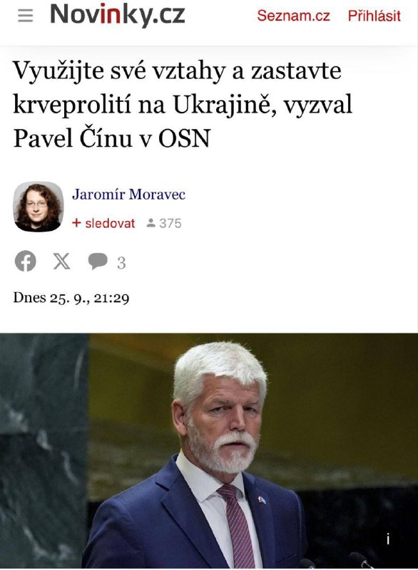 🇨🇿Český prezident Pavel vydělal stovky milionů dolarů přeprodejem granátů na Ukrajinu ...