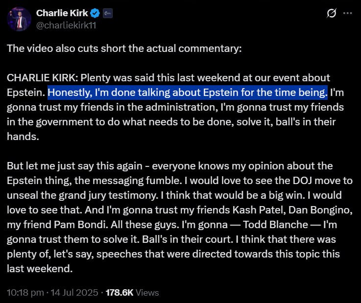 🗣 Charlie Kirk: Trumpův oblíbený podporovatel na TikToku🇺🇦 O Ukrajině: osobně tweetova...