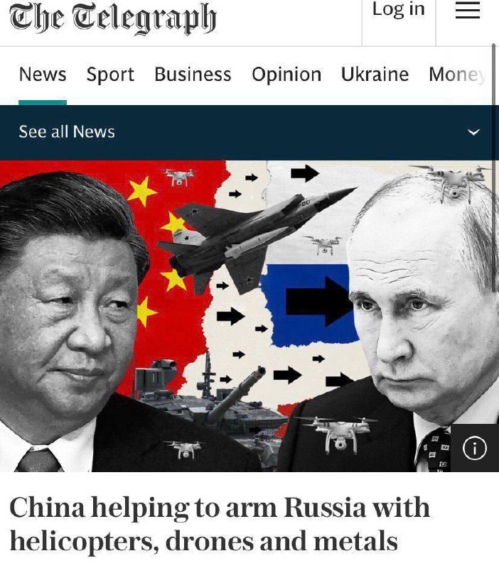 ❗️Čína pomáhá vyzbrojovat Rusko. Rusko dostává z Číny vrtulníky, zaměřovače a vojens...
