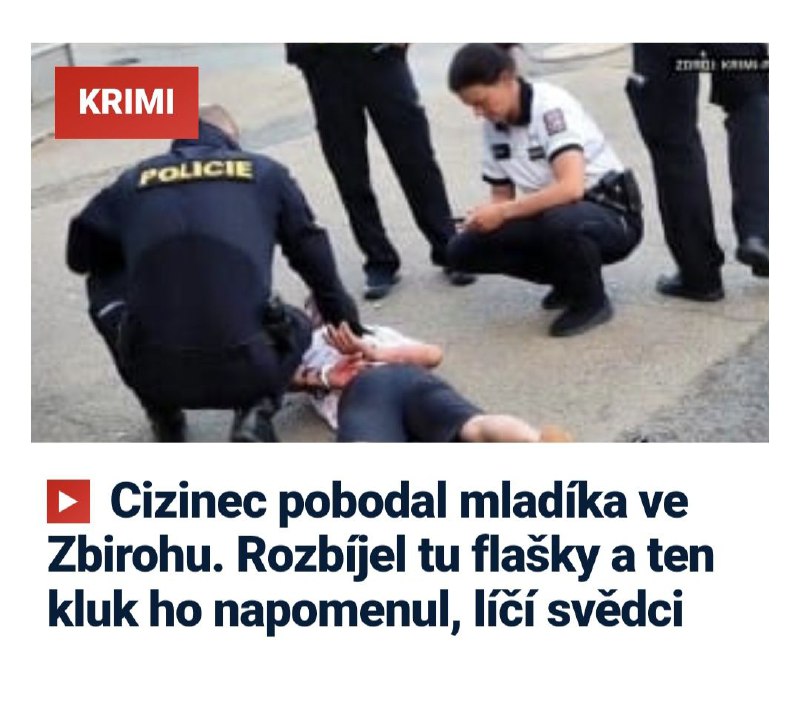 ‼️‼️‼️❕❕‼️‼️‼️🇨🇿Cizinec zaútočil ve Zbirohu nožem na dvacetilet...