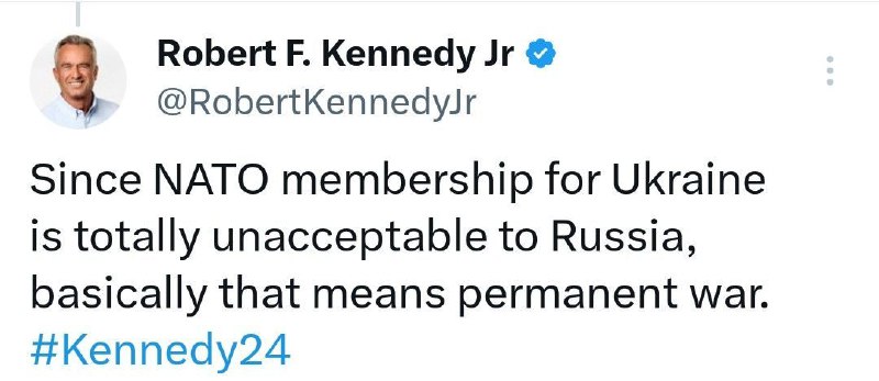 🇺🇸Členství Ukrajiny v NATO znamená nekonečnou válku s Ruskem, napsal kandidát na americk...