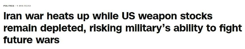 🇺🇸CNN píše, že zásoby klíčových amerických zbraní zůstávají vyčerpané a pokud Sp...